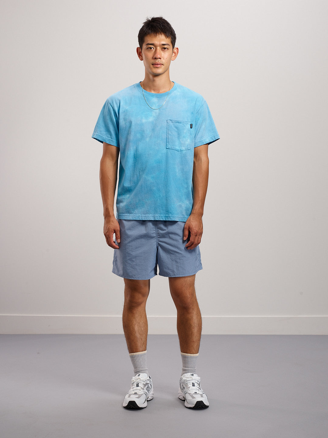 Short Sleeve Pocket Tee - Washed Cloudy Blue