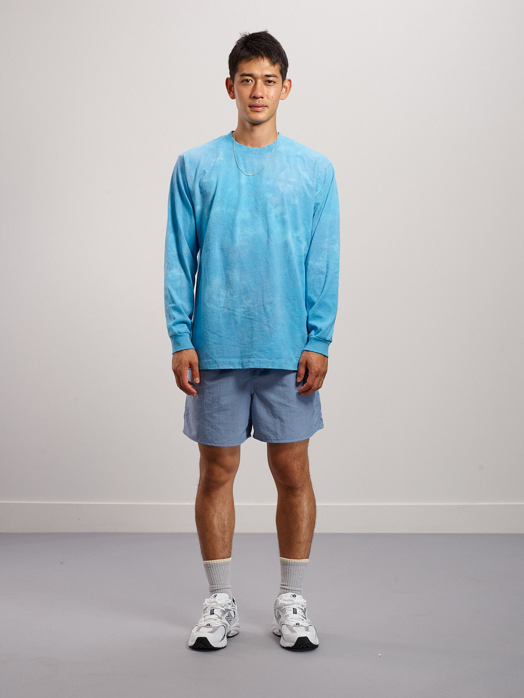 ECONYL® nylon shorts - Light Blue
