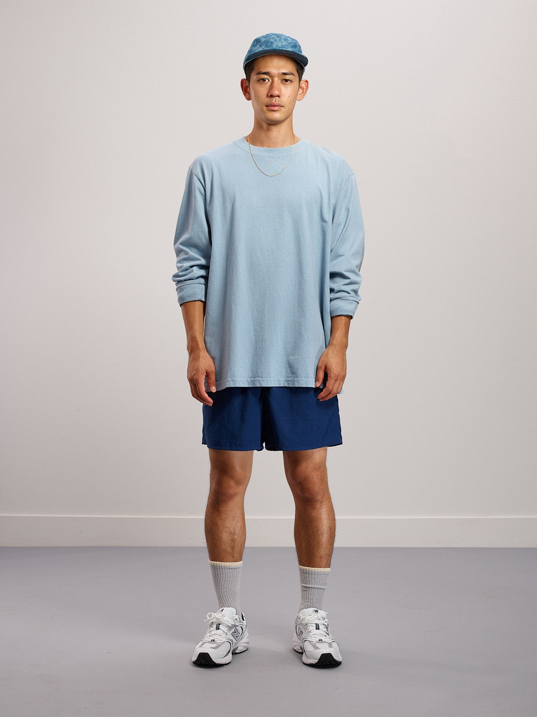 Long Sleeve Tee - Washed Light Blue