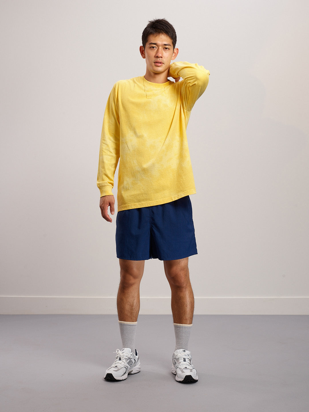 Long Sleeve Tee - Cloudy Washed Yellow