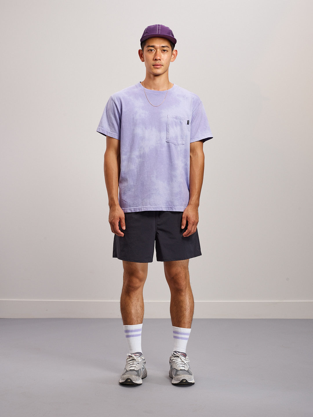 Short Sleeve Pocket Tee - Cloudy Washed Lavender