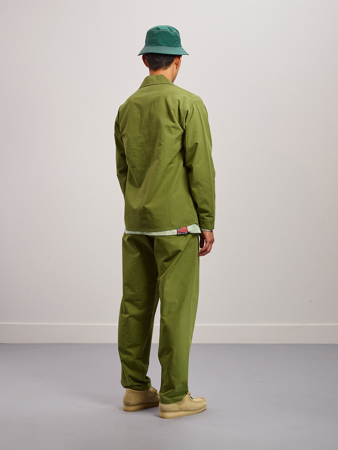 Cotton Ripstop Drawstring Pants - Olive