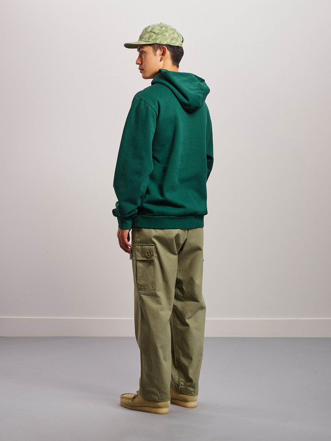 Japanese Cotton Twill 6 Panel Cap - Cloudy Green