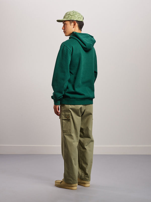 Japanese Cotton Twill 6 Panel Cap - Cloudy Green