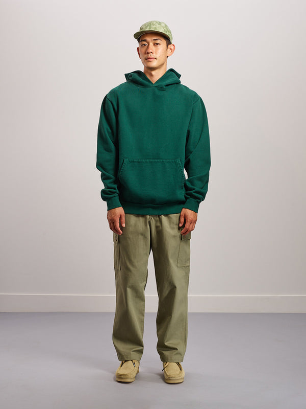 Japanese Cotton Twill 6 Panel Cap - Cloudy Green