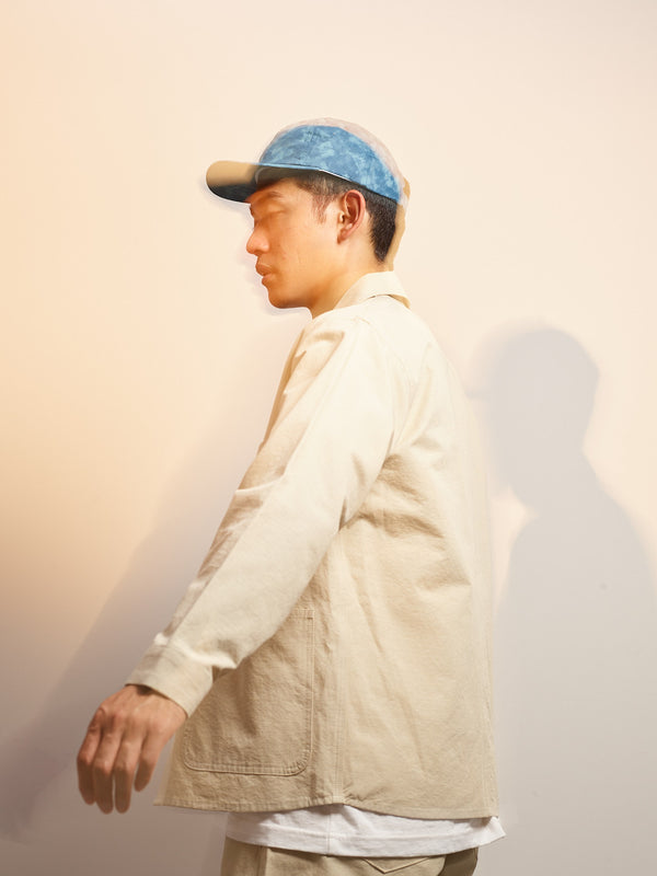 Japanese Cotton Twill 6 Panel Cap - Cloudy Navy
