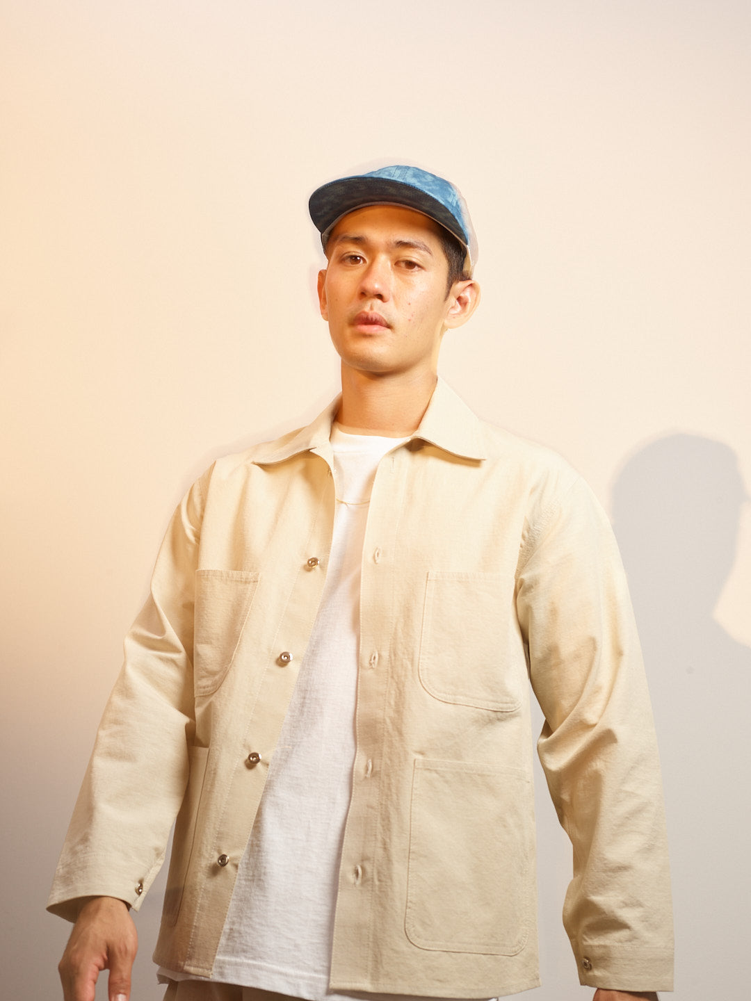 Japanese Cotton Twill 6 Panel Cap - Cloudy Navy