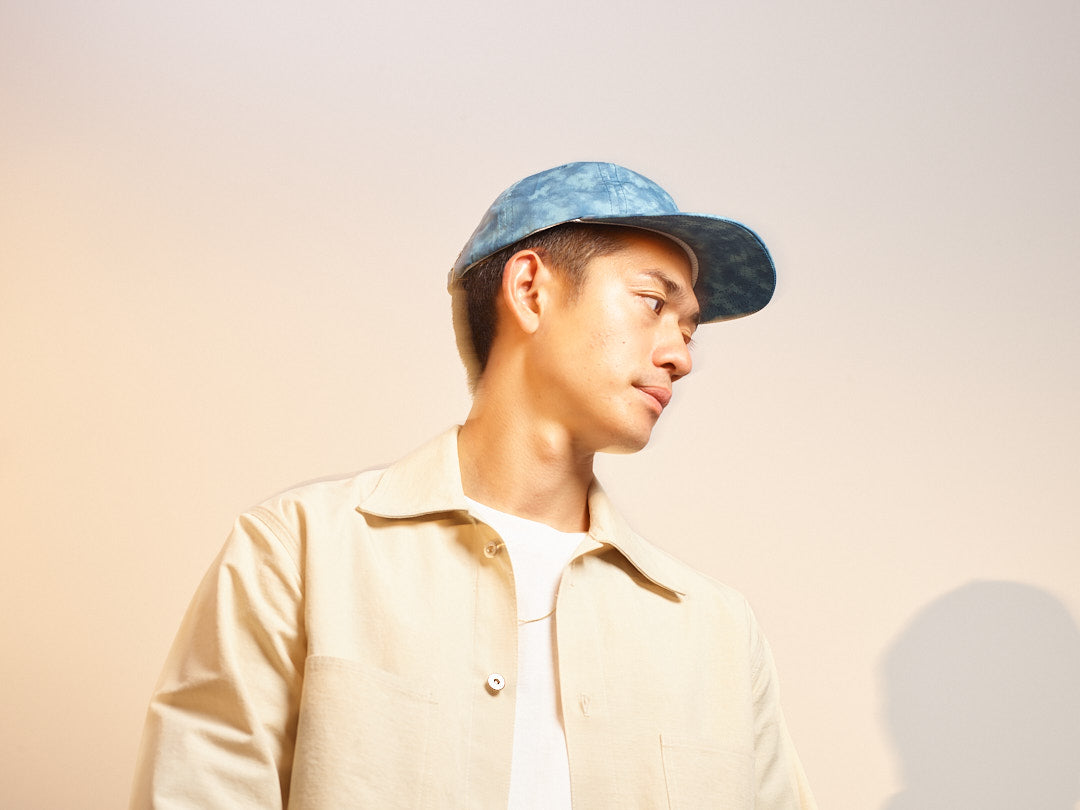 Japanese Cotton Twill 6 Panel Cap - Cloudy Navy