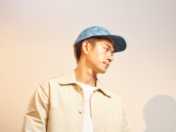 Japanese Cotton Twill 6 Panel Cap - Cloudy Navy