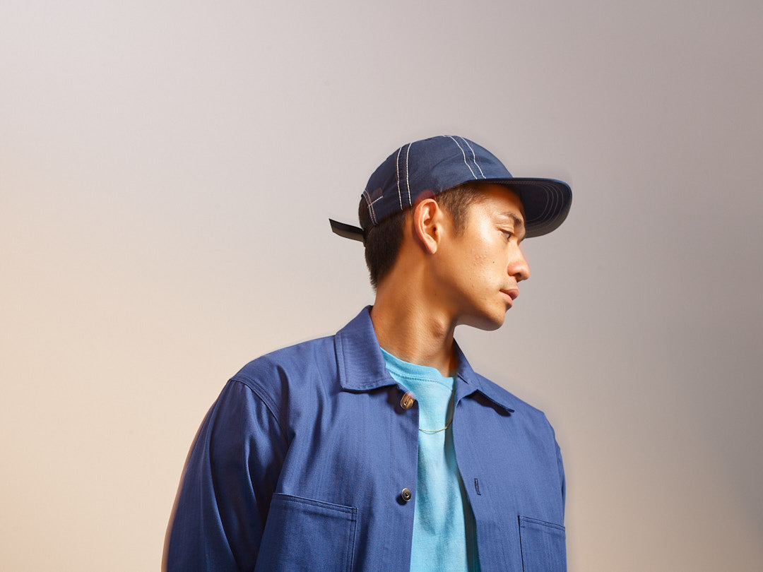 Japanese Nylon Taffeta 6 Panel Cap - Navy