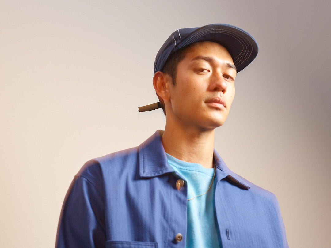 Japanese Nylon Taffeta 6 Panel Cap - Navy
