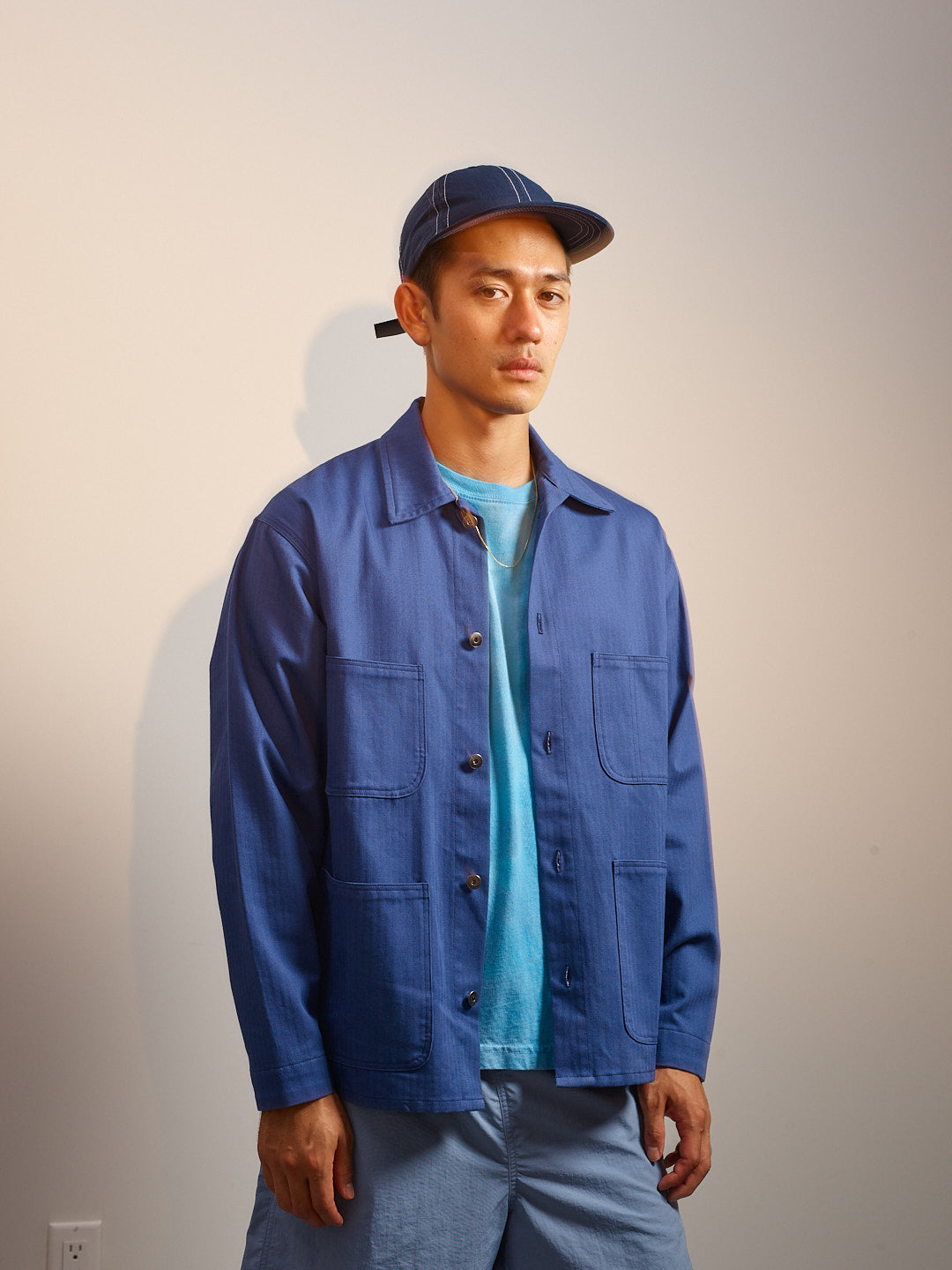 Japanese Nylon Taffeta 6 Panel Cap - Navy
