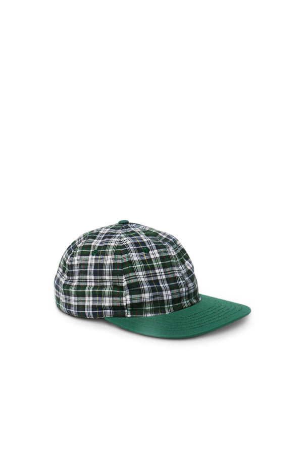 Madras Cap - Green Plaid