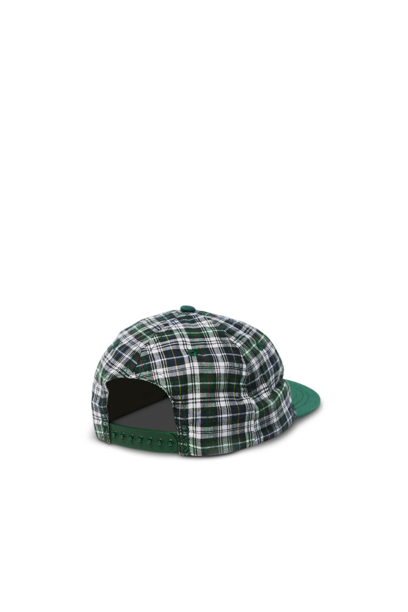 Madras Cap - Green Plaid