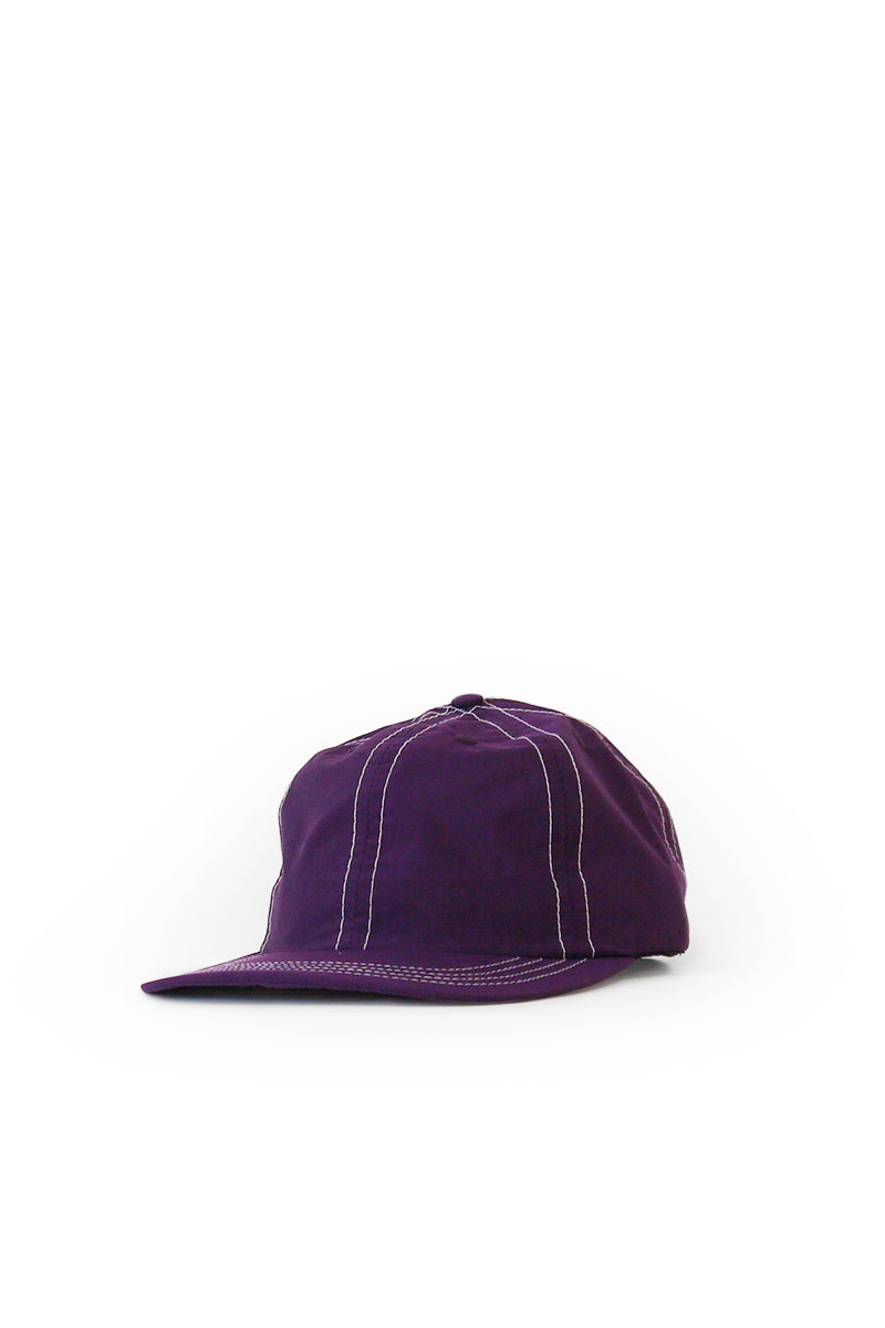 Japanese Nylon Taffeta 6 Panel Cap - Eggplant