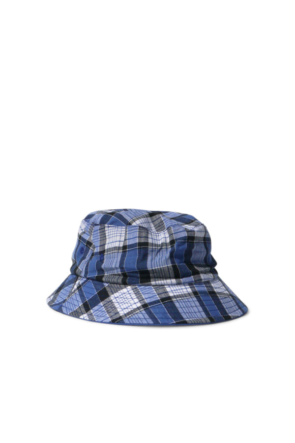 Plaid Madras Bucket Hat - Blue Check