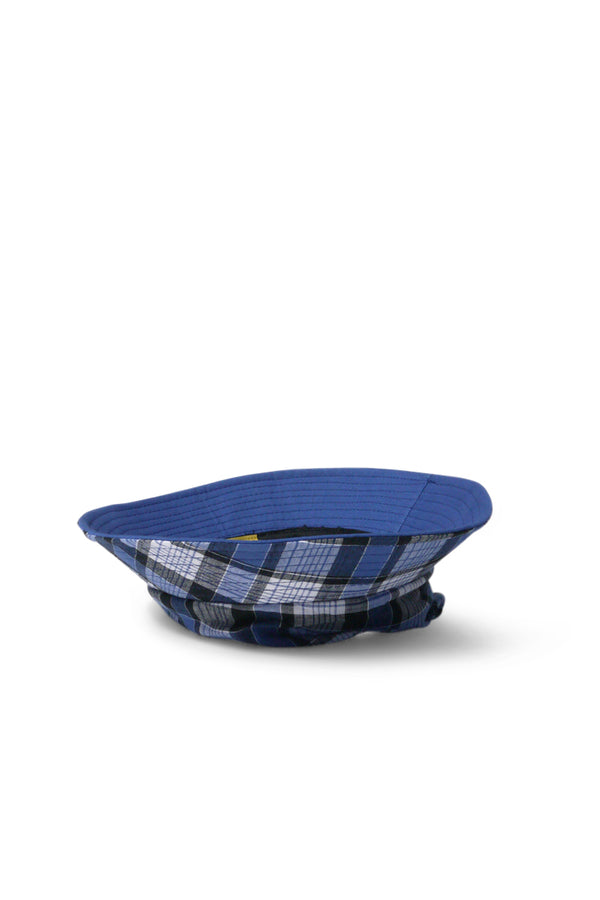 Plaid Madras Bucket Hat - Blue Check