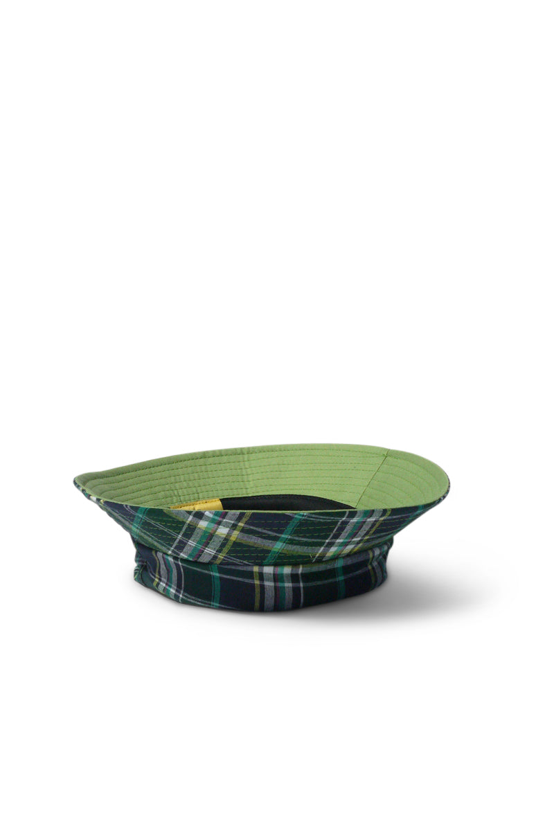 Plaid Madras Bucket Hat - Light Green Check