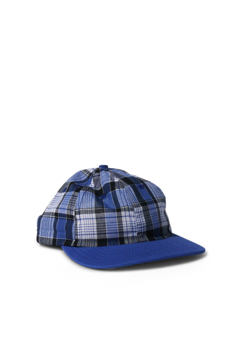 Madras Cap - Blue Plaid