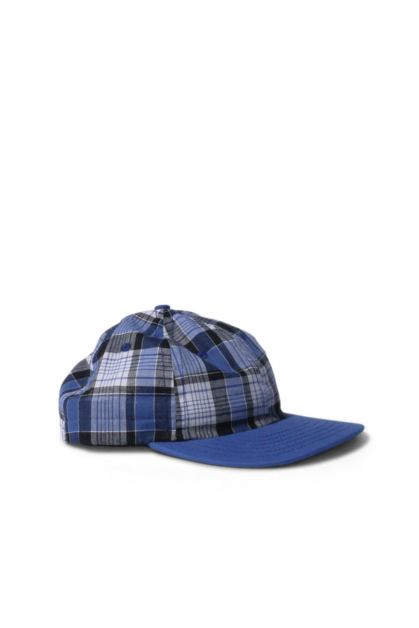 Madras Cap - Blue Plaid