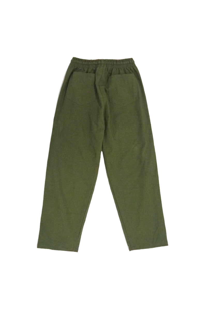 Cotton Ripstop Drawstring Pants - Olive