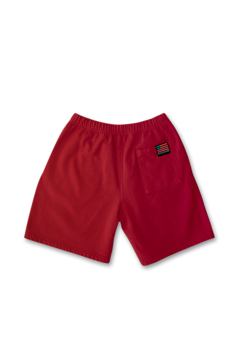 Relaxed Fit Short- Washed Red