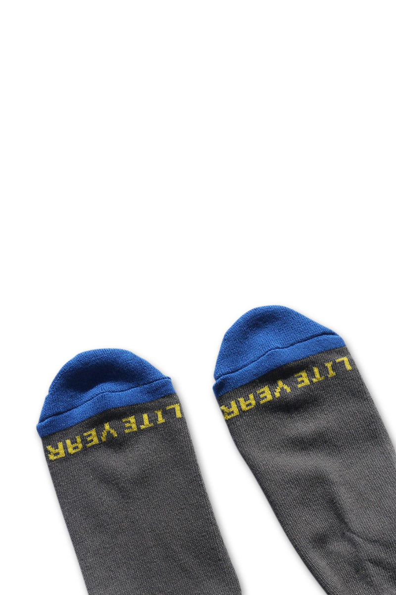 3 Tone Crew Socks - Grey